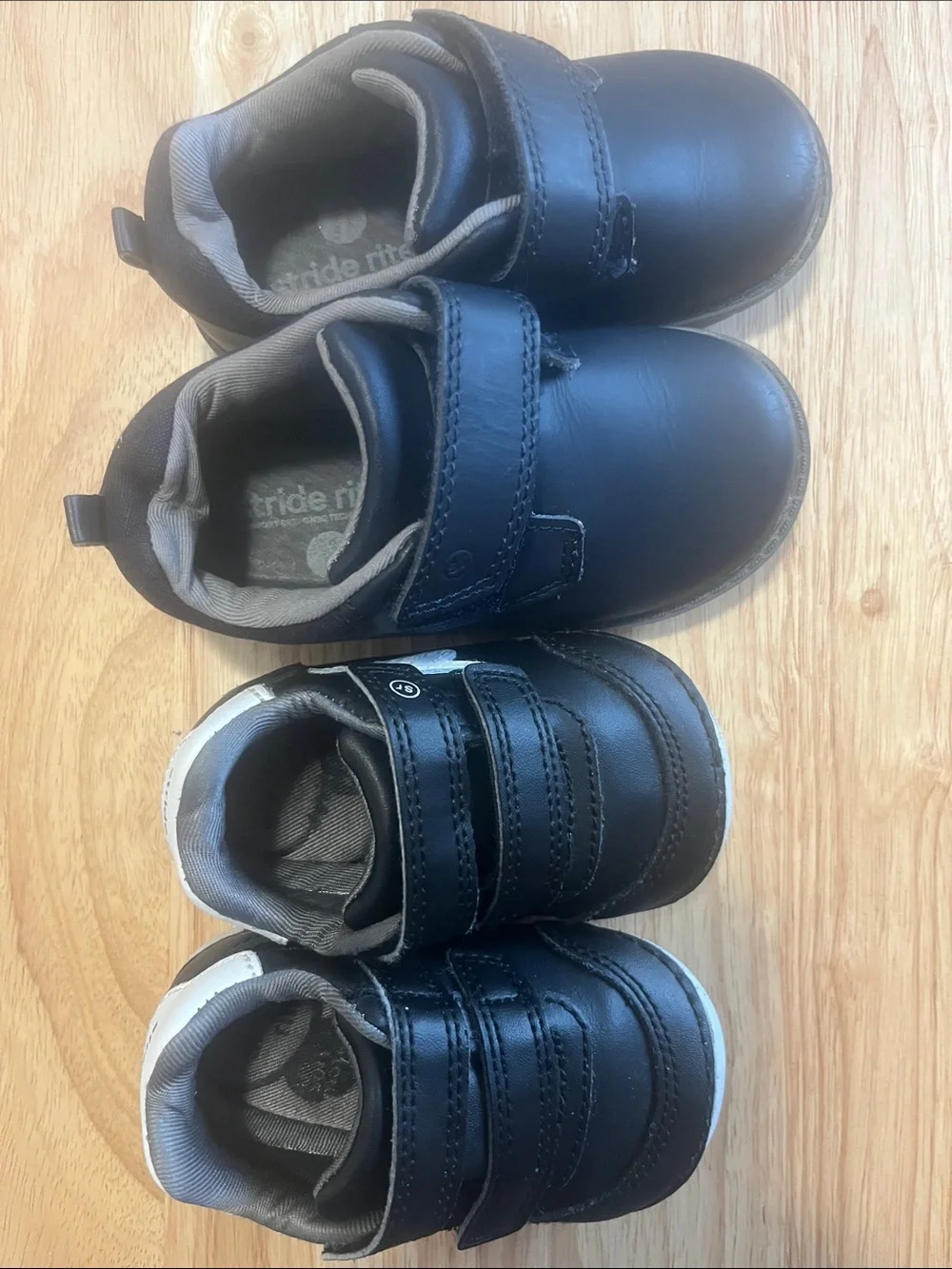 Stride Rite Navy Blue Boys Velcro Dress Shoes